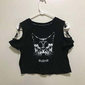 Black Craft Crop Top